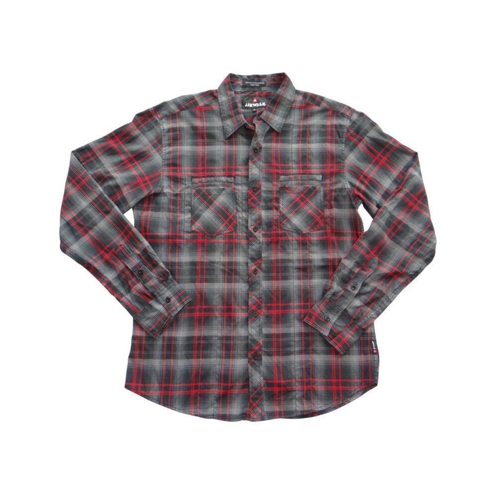 Airwalk Men's Long Sleeve Plaid Casual Shirt